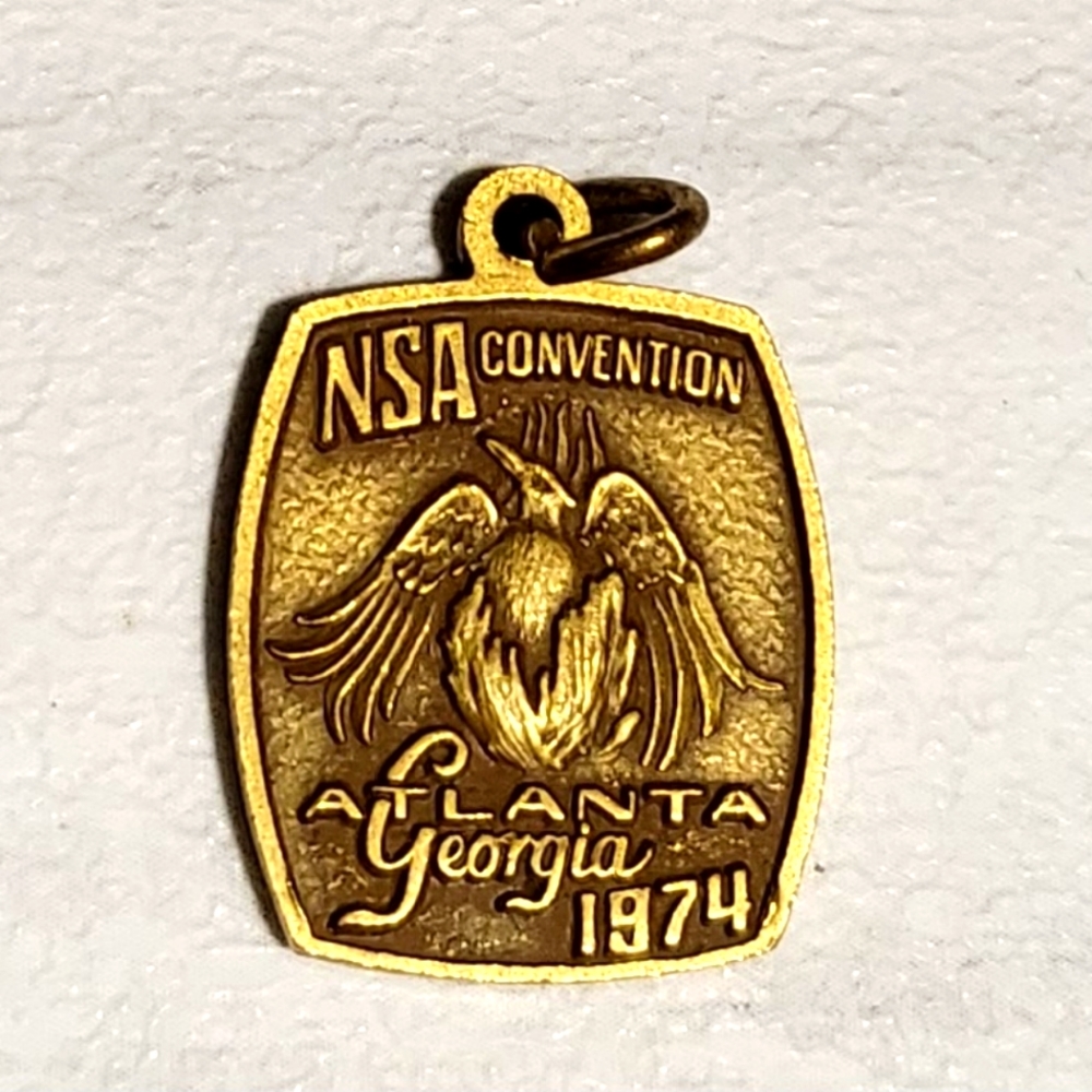 Vintage 1974 Goldtone Atlanta Georgia NSA Professional Pin